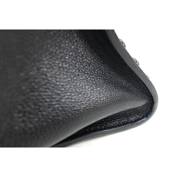 Prada Handbag Black Leather Beads Studded Crossbody Shoulder - Picture 5 of 10